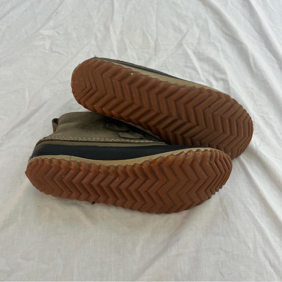 Sorel khaki green rain or snow boots, ankle duck boots - Picture 2 of 4